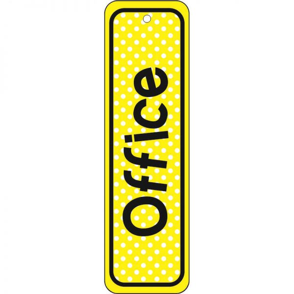 HEART & SEW OFFICE POLK A DOT HALL PASS 7.75 X 2.25 HAS145