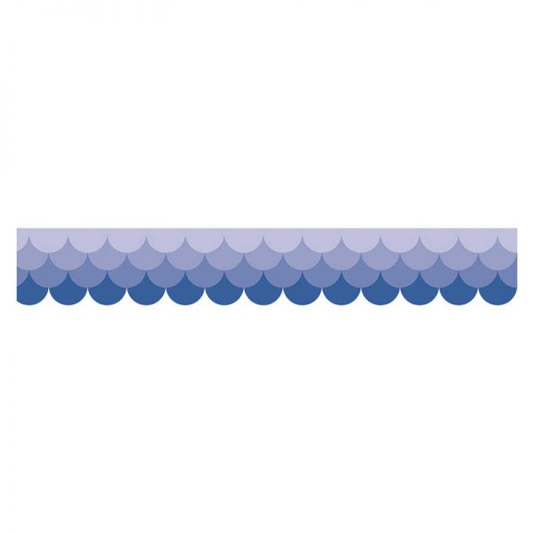 CREATIVE TEACHING PRESS OMBRE BLUE SCALLOPS BORDERS - PAINT CTP0183