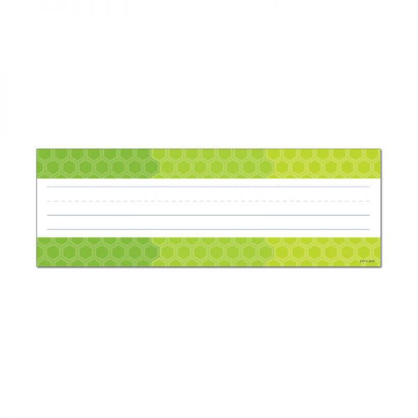 CREATIVE TEACHING PRESS OMBRE LIME GREEN HEXAGONS NAME PLATES - PAINT CTP4456