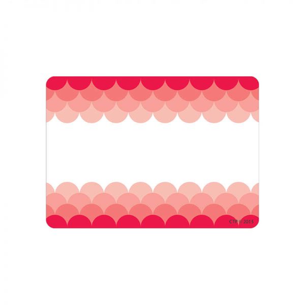 CREATIVE TEACHING PRESS OMBRE POPPY RED SCALLOPS LABELS PAINT CTP0713