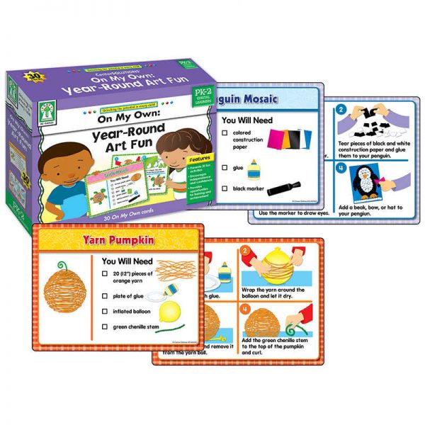 CARSON DELLOSA ON MY OWN GRADE PK-2 YEAR ROUND ART FUN CENTERSOLUTIONS KE-840025