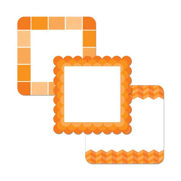 CREATIVE TEACHING PRESS ORANGE CARDS 6IN DESIGNER CUT OUTS PAINT CTP6494