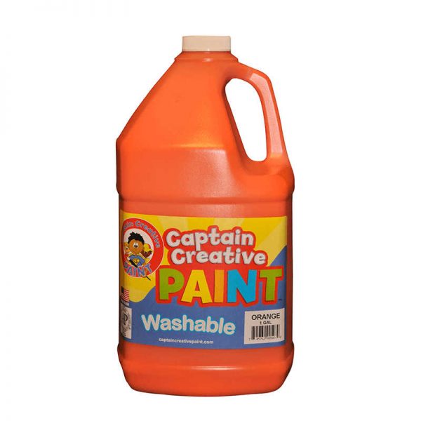CAPTAIN CREATIVE ORANGE GALLON WASHABLE PAINT BY CAPTAIN CREATIVE CCR9050G