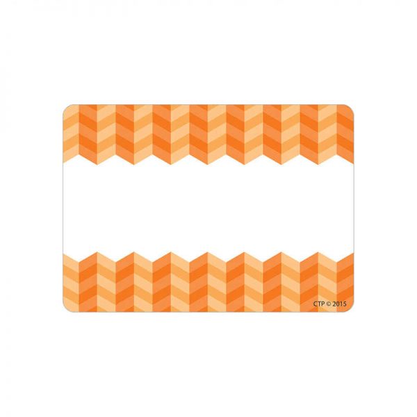 CREATIVE TEACHING PRESS ORANGE HERRINGBONE LABELS - PAINT CTP0714