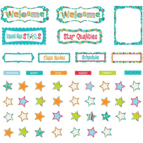 CREATIVE TEACHING PRESS OUR CLASS STARS DOTS ON TURQUOISE BB SET CTP7050