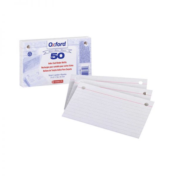 TOPS PRODUCTS OXFORD INDEX CARD REFILL 50CT ESS07351