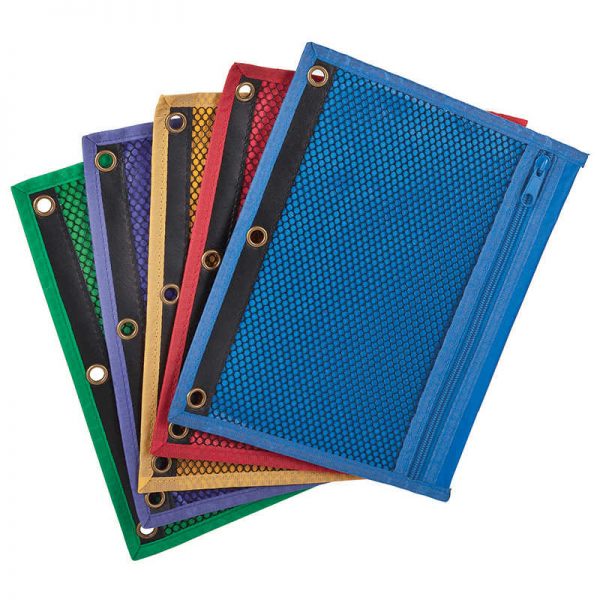 TOPS PRODUCTS OXFORD ZIPPER MESH BINDER POCKETS 10 1/2 X 7 1/2 ESS68500