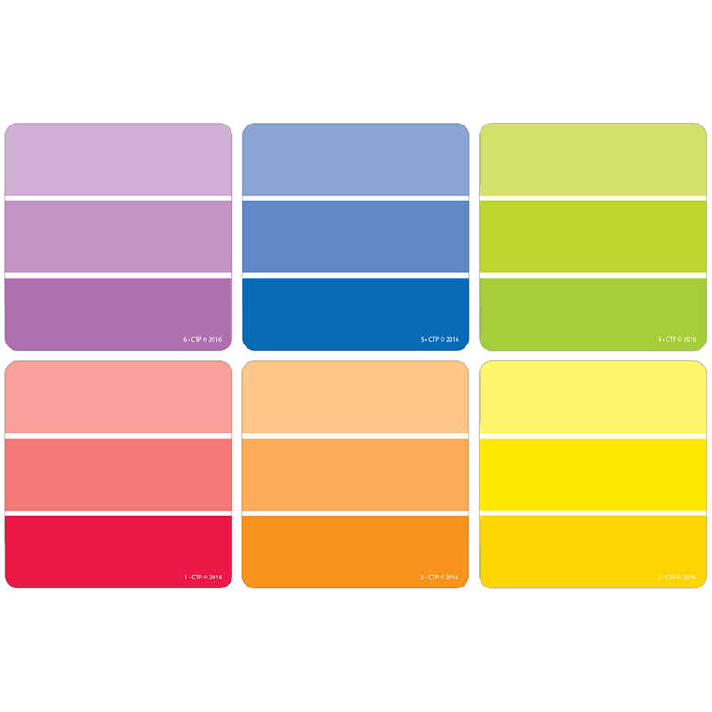 CREATIVE TEACHING PRESS PAINT CHIPS 6IN CUT OUTS PAINTED PALETTE