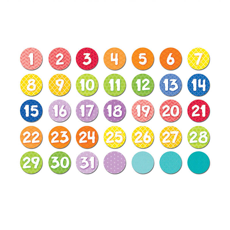 CREATIVE TEACHING PRESS PAINTED PALETTE CALENDAR DAYS CTP6897