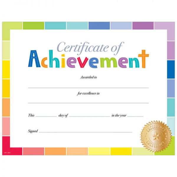 CREATIVE TEACHING PRESS PAINTED PALETTE CERTIFICATE OF ACHIEVEMENT CTP0673