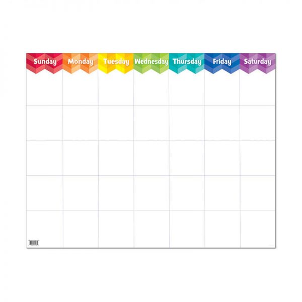 CREATIVE TEACHING PRESS PAINTED PALETTE LARGE CALENDAR CHART CTP1535