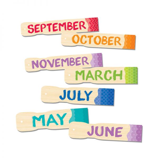 CREATIVE TEACHING PRESS PAINTED PALETTE MONTHS OF THE YEAR HEADLINES CTP1135