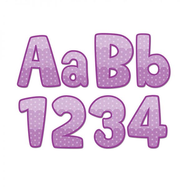 CREATIVE TEACHING PRESS PAINTED PALETTE PURPLE 4IN DESIGNER LETTERS CTP0286