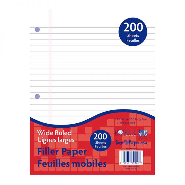 ROSELLE PAPER COMPANY, INC PAPER FILLER WM 10.5 X 8 200 CT ROS09202