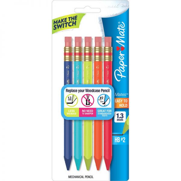 SANFORD L.P. PAPER MATE MECH PENCILS 1.3MM 5CT FASHION COLORS PAP1862166
