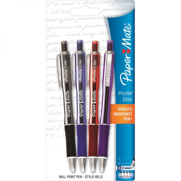 SANFORD L.P. PAPERMATE PROFILE ELITE PENS 4PK ASSORTED PAP1776383