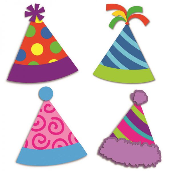 CARSON DELLOSA PARTY HATS CUT OUTS CD-120197