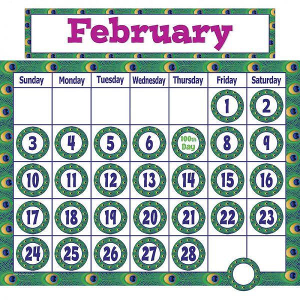 TEACHER CREATED RESOURCES PEACOCK CALENDAR TCR5409