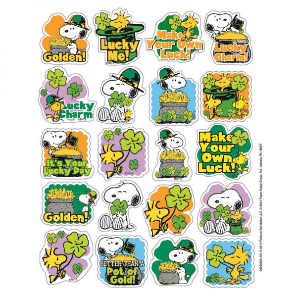 EUREKA PEANUTS ST. PATRICKS THEME STICKERS EU-655059