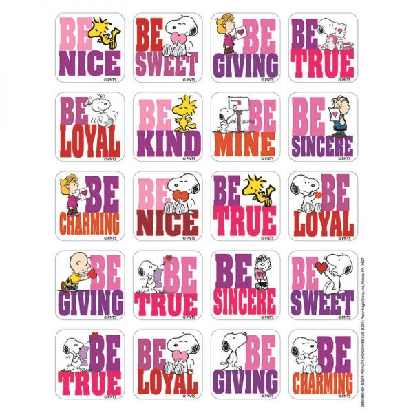 EUREKA PEANUTS VALENTINES THEME STICKERS EU-655065
