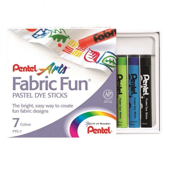 PENTEL OF AMERICA PENTEL 7 COLOR FABRIC FUN DYE STICKS SET PENPTS7