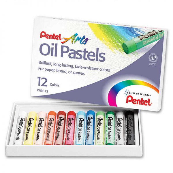 PENTEL OF AMERICA PENTEL OIL PASTELS 12 CT PENPHN12
