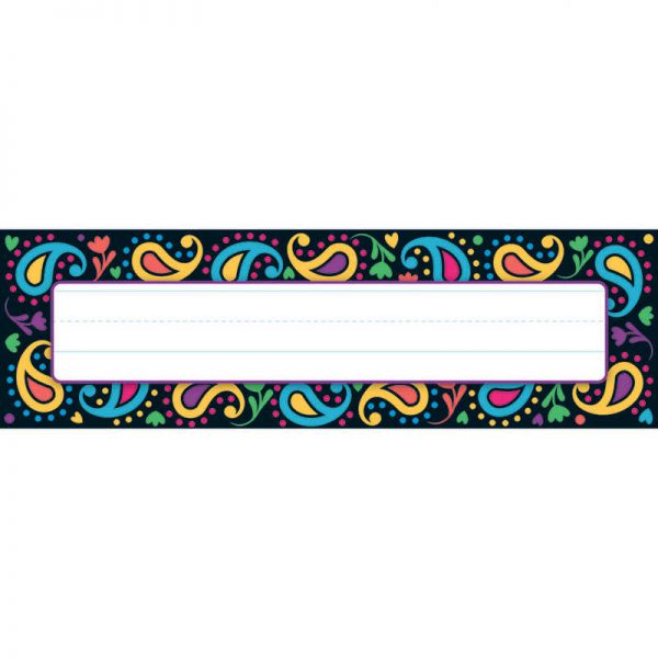 TREND ENTERPRISES INC. PERFECTLY PAISLEY DESK NAME TAGS T-69074