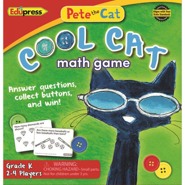 TEACHER CREATED RESOURCES PETE THE CAT COOL CAT MATH GAME G-K EP-3530