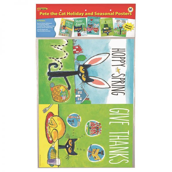 TEACHER CREATED RESOURCES PETE THE CAT HOLIDAY AND SEASONAL POSTER SET EP-238