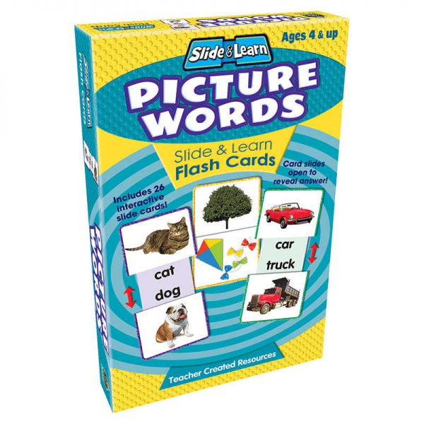 TEACHER CREATED RESOURCES PICTURE WORDS SLIDE & LEARN FLASH CARDS TCR6555