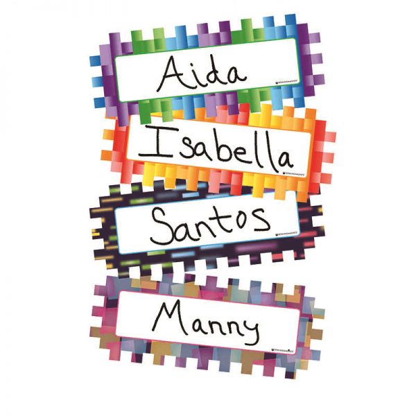 DOWLING MAGNETS PIXELS & DASHES MAGNETIC NAME PLATES DO-735217