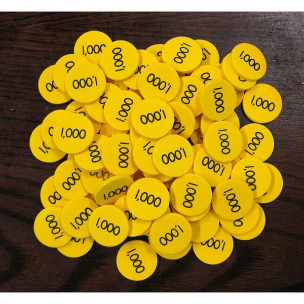 ESSENTIAL LEARNING PRODUCTS PLACE VALUE DISKS 100 THOUSANDS DISKS ELP550274