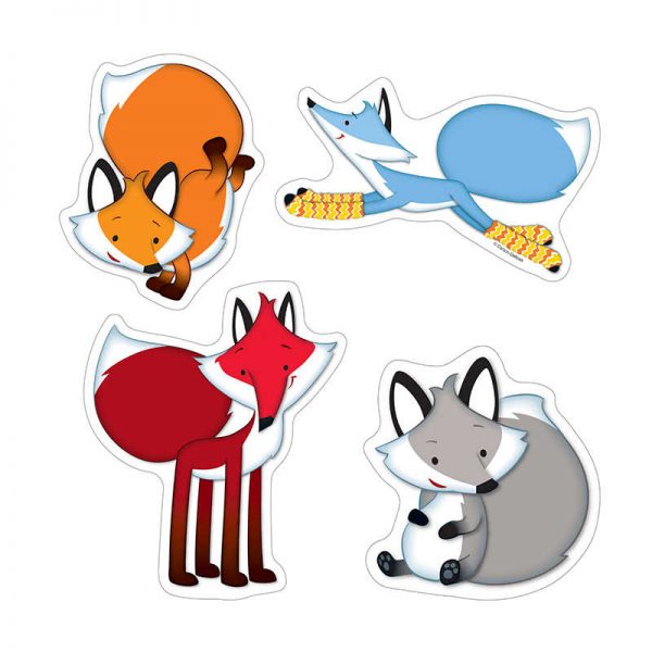 CARSON DELLOSA PLAYFUL FOXES COLORFUL CUT OUTS CD-120164