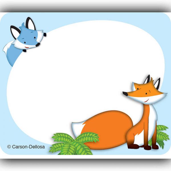 CARSON DELLOSA PLAYFUL FOXES NAME TAGS CD-150041