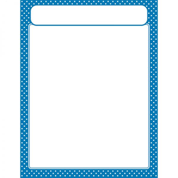 TREND ENTERPRISES INC. POLKA DOTS BLUE LEARNING CHART T-38618
