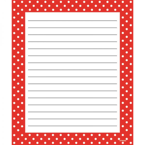 TREND ENTERPRISES INC. POLKA DOTS RED NOTE PAD T-72352