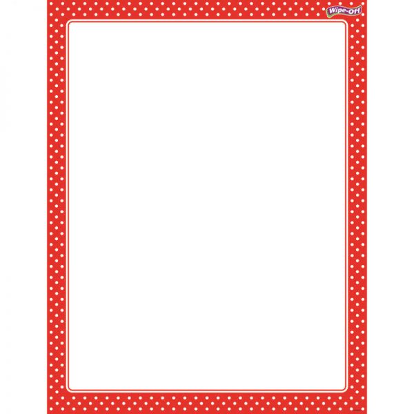 TREND ENTERPRISES INC. POLKA DOTS RED WIPE OFF CHART T-27335