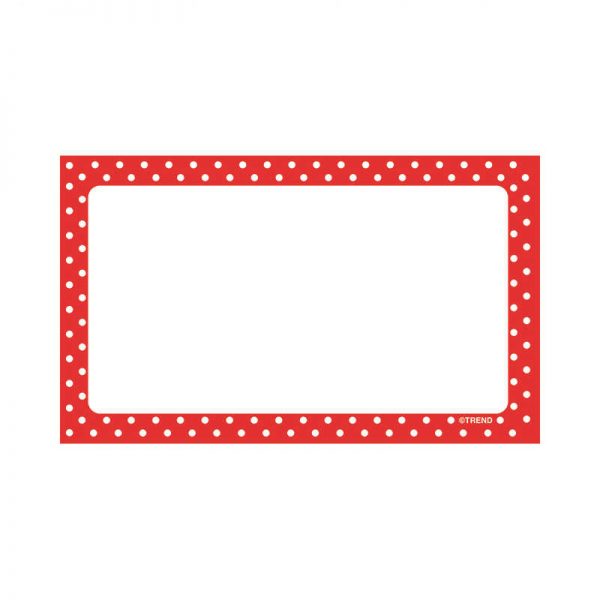 TREND ENTERPRISES INC. POLKA DOTS TERRIFIC INDEX CARDS BLANK T-75002