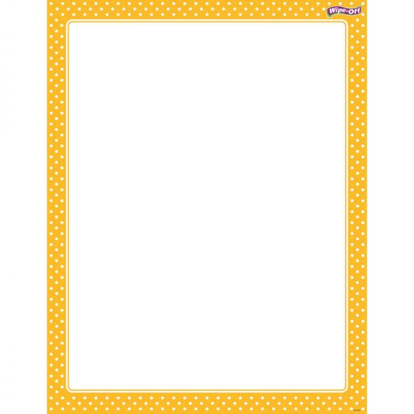 TREND ENTERPRISES INC. POLKA DOTS YELLOW WIPE OFF CHART T-27336