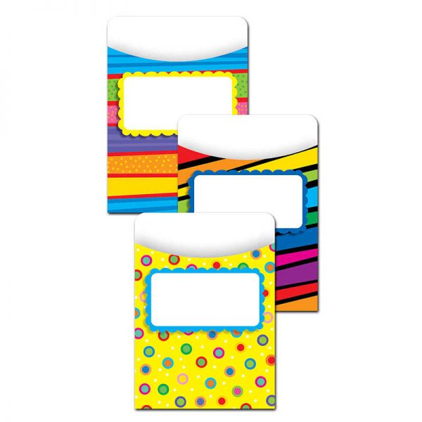 CREATIVE TEACHING PRESS POPPIN PATTERNS JUMBO LIBRARY POCKETS CTP6776