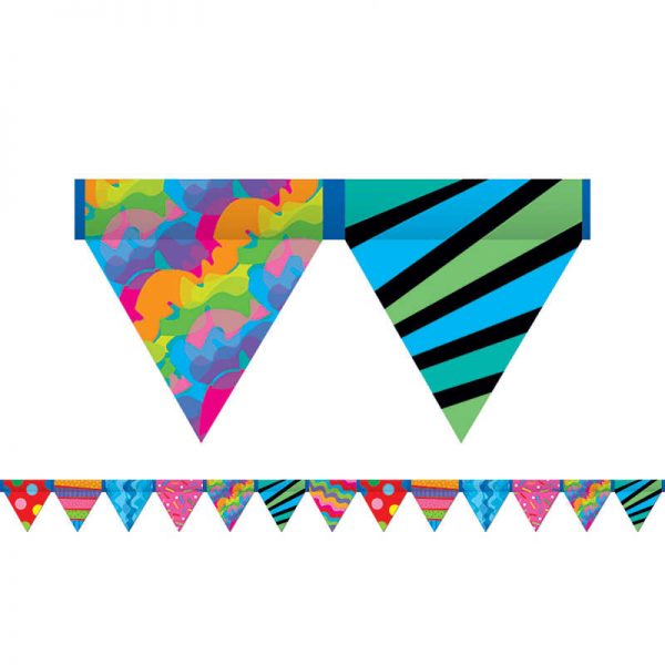 CREATIVE TEACHING PRESS POPPIN PATTERNS PENNANT BORDER CTP7142