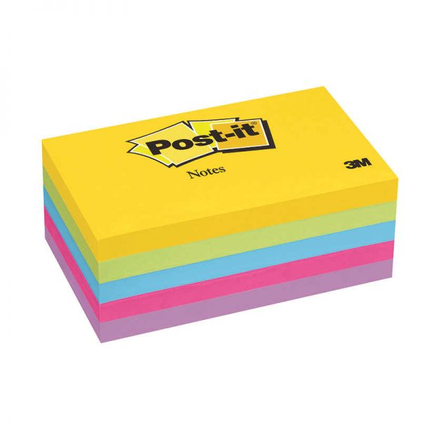 3M COMPANY POST IT ULTRA COLOR NOTE PADS 3X5 5 PADS MMM6555UC