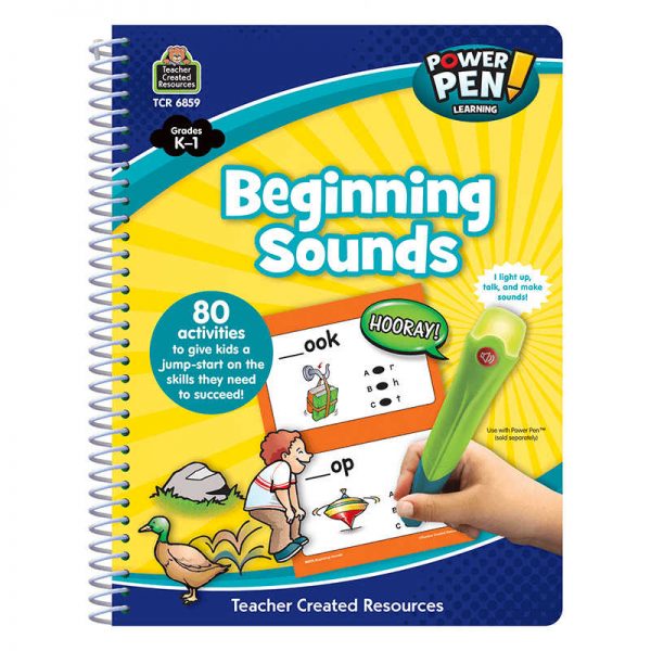 TEACHER CREATED RESOURCES POWER PEN LEARNING BOOK BEGINNING SOUNDS TCR6859