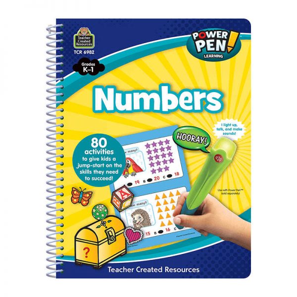 TEACHER CREATED RESOURCES POWER PEN LEARNING BOOK NUMBERS SPIRAL TCR6982