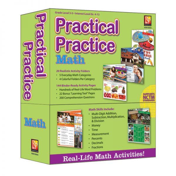 REMEDIA PUBLICATIONS PRACTICAL PRACTICE MATH FOLDERS REM1096A