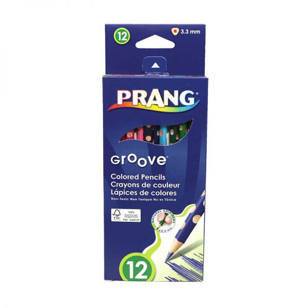 DIXON TICONDEROGA COMPANY PRANG GROOVE COLORED PENCILS 12 CT DIX28112