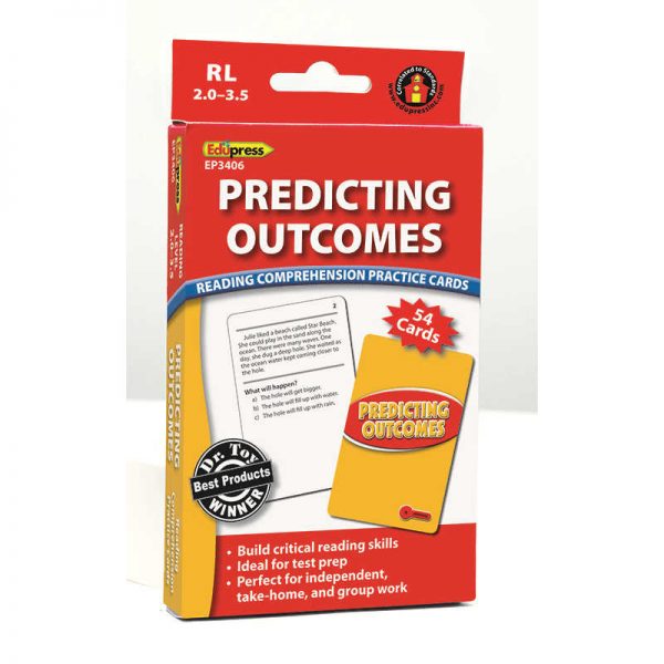 EDUPRESS PREDICTING OUTCOMES READING COMPREHENSION PRACTICE CARDS RED EP-3406
