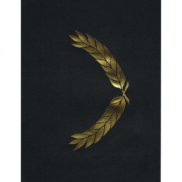 HAYES SCHOOL PUBLISHING PRESENTATION FOLDER BLACK EMBOSSED 5-1/2 X 8-1/2 H-VA324