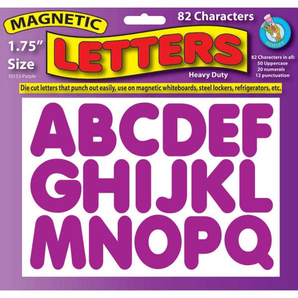 ASHLEY PRODUCTIONS PURPLE 1-3/4 IN MAGNETIC LETTERS ASH10153