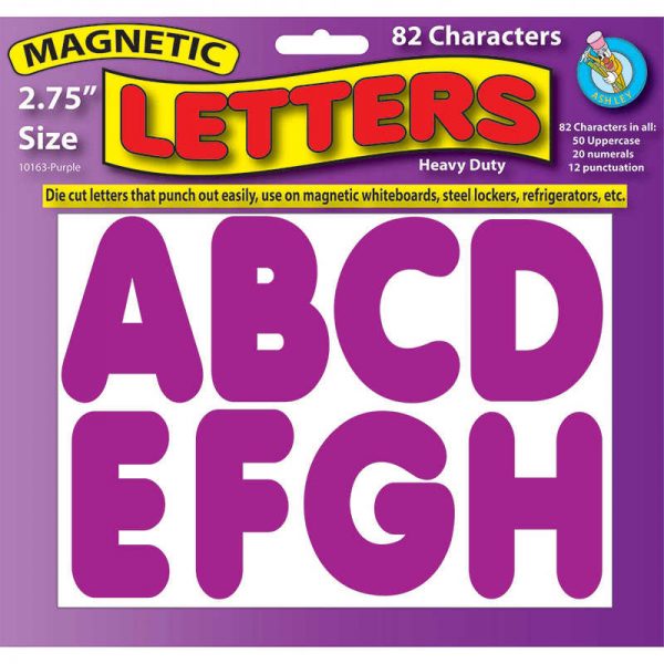 ASHLEY PRODUCTIONS PURPLE 2-3/4 IN MAGNETIC LETTERS ASH10163